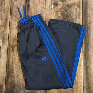 Adidas pants, size Small (8), gray and blue